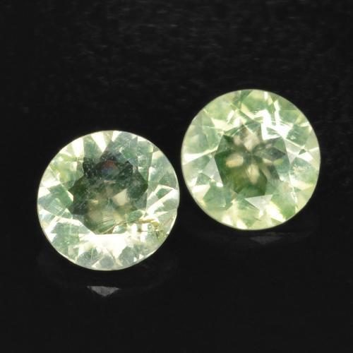 0,22 ct natürliche grüner Hyalitopal-Edelsteine, Rundschliff, Transparent