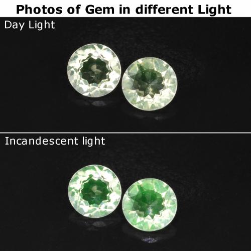 0.22 ct natürliche hellgrün Hyalit-Opal-Edelsteine, Rund Schliff, Transparent