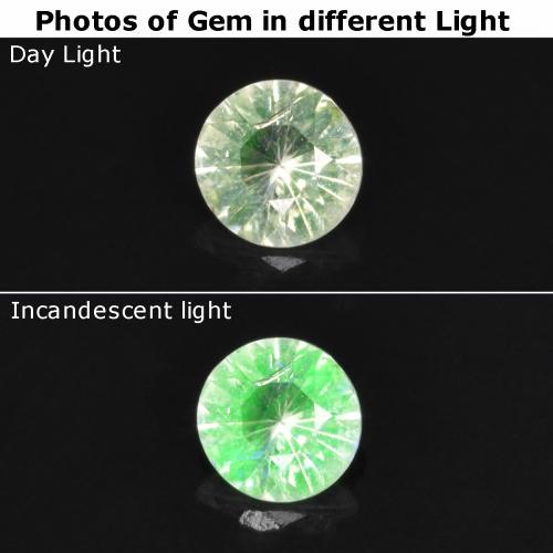 9,17 ctw natürlicher hellgrün Hyalit-Opal, Rund Schliff, Transparent