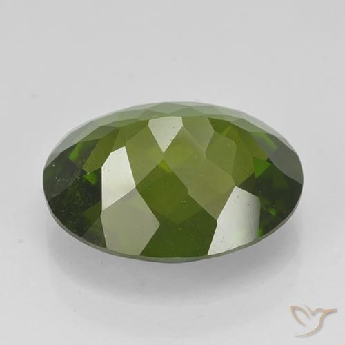 4,00 ctw natürlicher grüner Idokras, Oval Schliff, VS