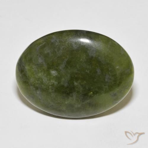 47.13ct Natürlicher Warmes Grün Idokras, Oval, Lichtundurchlässig
