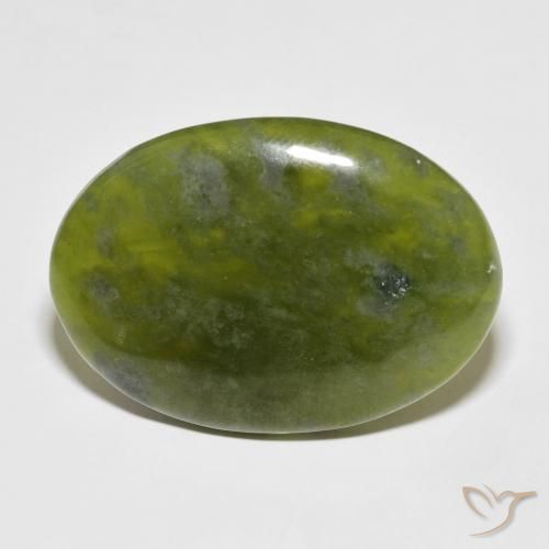 39.90ct Natürlicher Mittelgrün Idokras, Oval, Lichtundurchlässig
