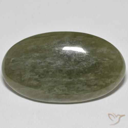 44.46ct Natürlicher dunkelgrün Idokras, Oval, Lichtundurchlässig