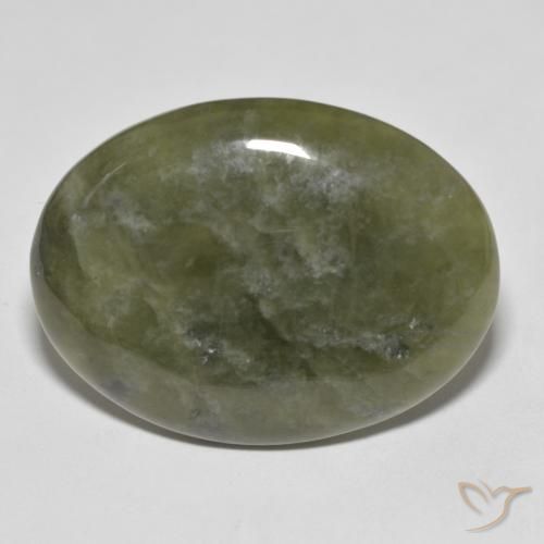 37.66ct Natürlicher tiefgrün Idokras, Oval, Lichtundurchlässig