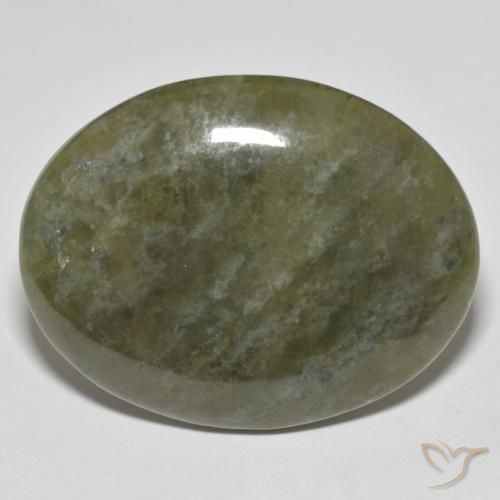 44.18ct Natürlicher dunkelgrün Idokras, Oval, Lichtundurchlässig