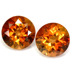  ct natürliche orangefarbener Imperial-Topas-Edelsteine, Rundschliff, VS