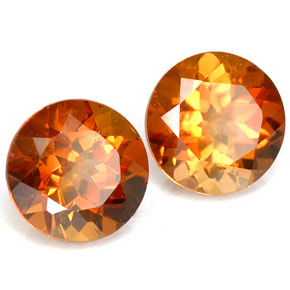  ct natürliche orangefarbener Imperial-Topas-Edelsteine, Rundschliff, VS