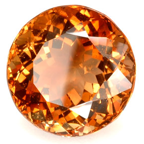45,11 ctw natürlicher orangefarbener Imperial-Topas, Rundschliff, VVS