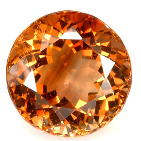 45,11 ctw natürlicher orangefarbener Imperial-Topas, Rundschliff, VVS