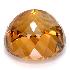 45,11 ctw natürlicher orangefarbener Imperial-Topas, Rundschliff, VVS