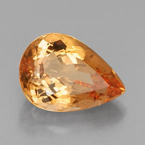 5,05 ctw natürlicher orangefarbener Imperial-Topas, Birnenform, VS