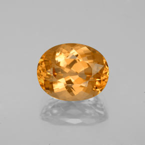 3,84 ctw natürlicher orangefarbener Imperial-Topas, Oval Schliff, VVS