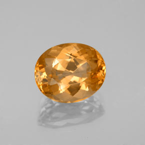 3,84 ctw natürlicher orangefarbener Imperial-Topas, Oval Schliff, VVS