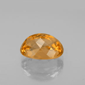 3,84 ctw natürlicher orangefarbener Imperial-Topas, Oval Schliff, VVS