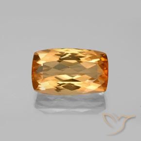 5.45ct Natürlicher orange-braun Kaiserlicher Topas, Kissen, VVS