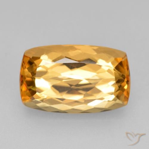 4.48ct Natürlicher hellorange Kaiserlicher Topas, Kissen, VVS