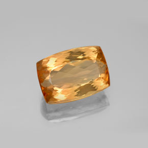 5,91 ctw natürlicher orangefarbener Imperial-Topas, Kissenschliff, VVS