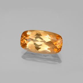 3,41 ctw natürlicher orangefarbener Imperial-Topas, Kissenschliff, VVS