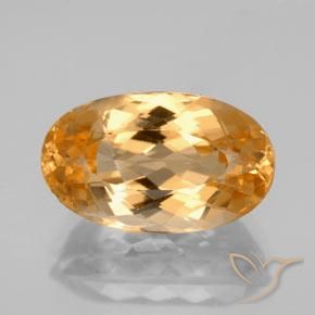 7.12ct Natürlicher hellorange Kaiserlicher Topas, Oval, VVS-VS