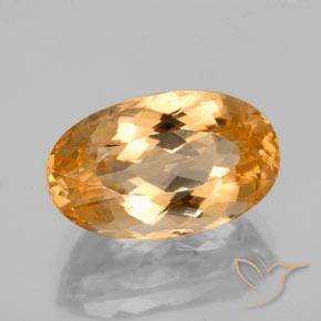 9,17 ctw natürlicher hellorange Kaiserlicher Topas, Oval, VVS-VS