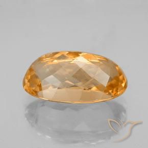 9,17 ctw natürlicher hellorange Kaiserlicher Topas, Oval, VVS-VS