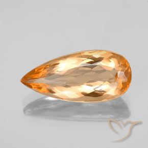 3.81ct Natürlicher hellorange Kaiserlicher Topas, Birnenform, VVS