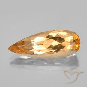 6.01ct Natürlicher Mittelorange Kaiserlicher Topas, Birnenform, VVS