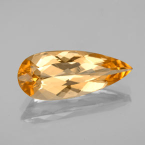 4,14 ctw natürlicher orangefarbener Imperial-Topas, Birnenform, VVS
