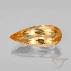5.41ct Natürlicher Intensives Orange Kaiserlicher Topas, Birnenform, VS