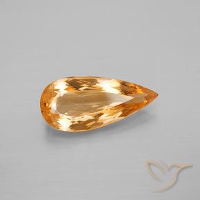 9,17 ctw natürlicher hellorange Kaiserlicher Topas, Birnenform, VVS
