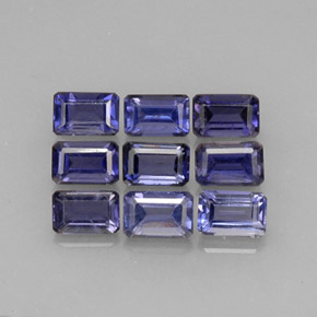  ct natürliche blauer Iolith-Edelsteine, Smaragdschliff, VVS-VS