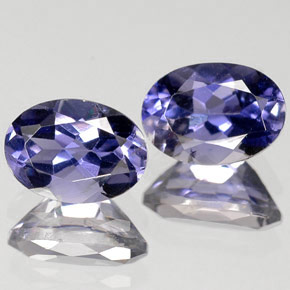  ct natürliche violett-blau Iolith-Edelsteine, Oval Schliff, VS