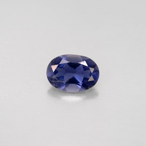 0,67 ctw natürlicher blauer Iolith, Oval Schliff, VS