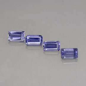  ct natürliche blauer Iolith-Edelsteine, Smaragdschliff, VS