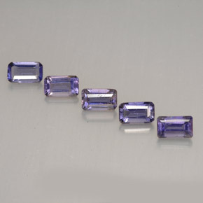 1,34 ct natürliche violetter Iolith-Edelsteine, Smaragdschliff, VVS-VS