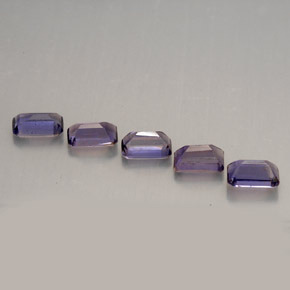 1,34 ct natürliche violetter Iolith-Edelsteine, Smaragdschliff, VVS-VS