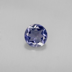 0,39 ctw natürlicher Blauviolett Iolith, Rund Schliff, VS