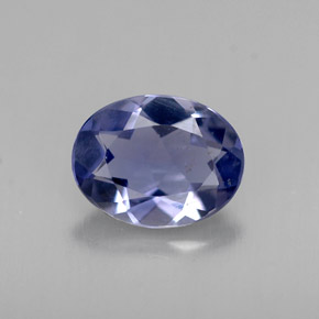 0,83 ctw natürlicher blauer Iolith, Oval Schliff, VVS-VS