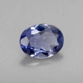 0,83 ctw natürlicher blauer Iolith, Oval Schliff, VVS-VS