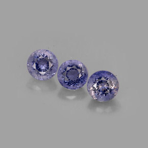  ct natürliche blauer Iolith-Edelsteine, Rundschliff, VS