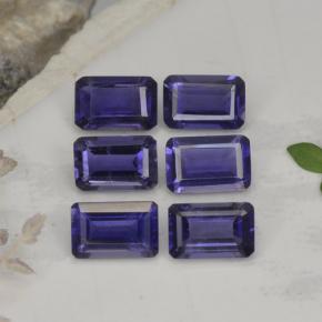 2,88 ct natürliche blauer Iolith-Edelsteine, Smaragdschliff, VS