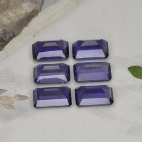 2,88 ct natürliche blauer Iolith-Edelsteine, Smaragdschliff, VS