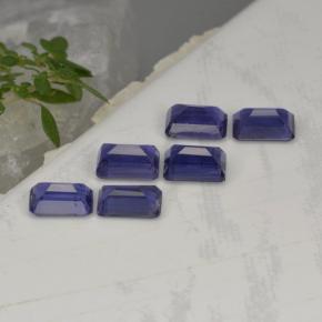 3,20 ct natürliche blauer Iolith-Edelsteine, Smaragdschliff, VS