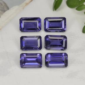 2,97 ct natürliche blauer Iolith-Edelsteine, Smaragdschliff, VS