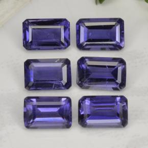 2,97 ct natürliche blauer Iolith-Edelsteine, Smaragdschliff, VS