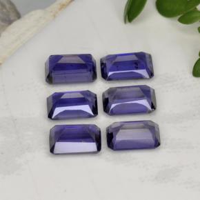 2,97 ct natürliche blauer Iolith-Edelsteine, Smaragdschliff, VS