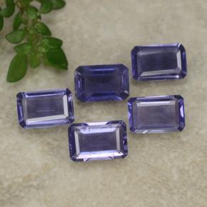 2,06 ct natürliche violetter Iolith-Edelsteine, Smaragdschliff, VS