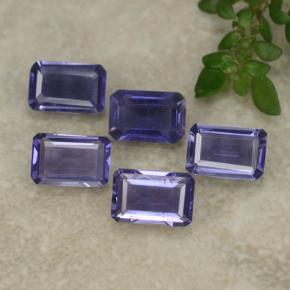 2,06 ct natürliche violetter Iolith-Edelsteine, Smaragdschliff, VS