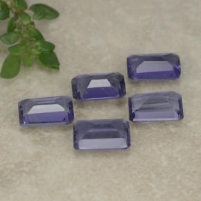 2,06 ct natürliche violetter Iolith-Edelsteine, Smaragdschliff, VS