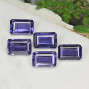 2,52 ct natürliche blauer Iolith-Edelsteine, Smaragdschliff, VS